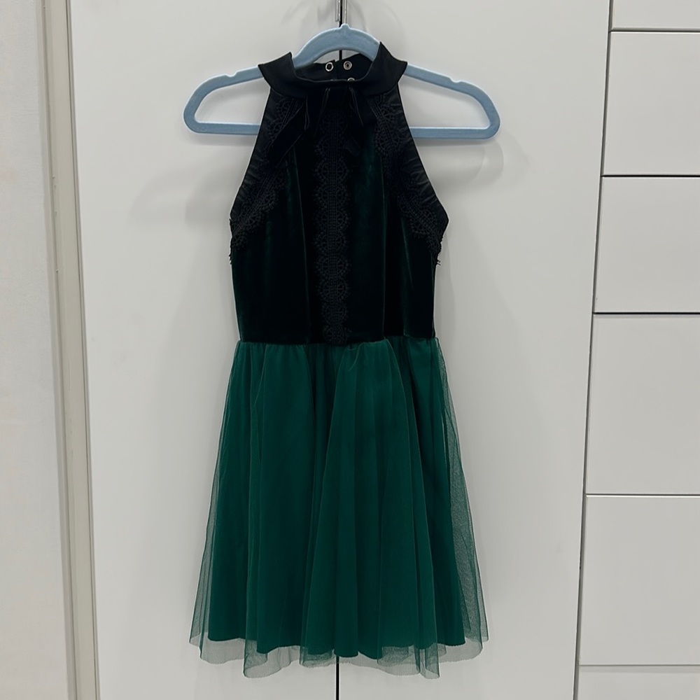 Weissman Dance Costume Dress Size 10-12 green color